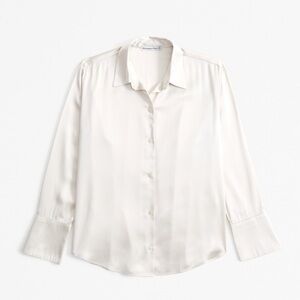 White Satin Button Down